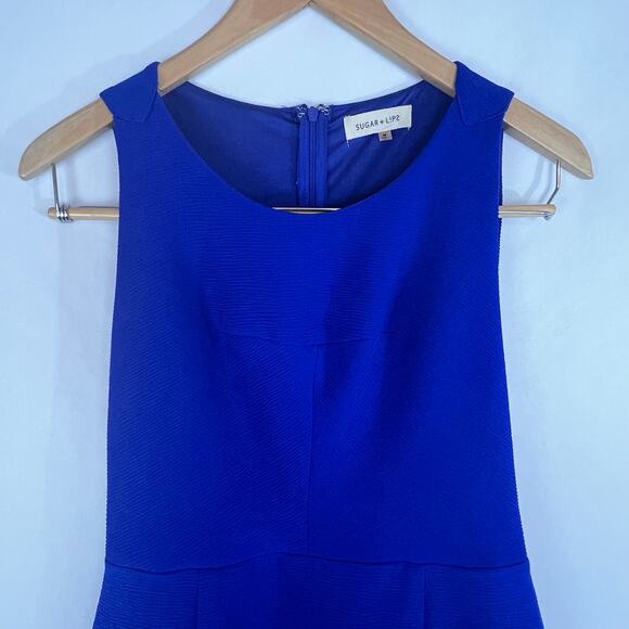 SUGAR LIPS Women's Mini Dress Size Medium Sleeveless Knee Length in Royal Blue - Picture 3 of 9